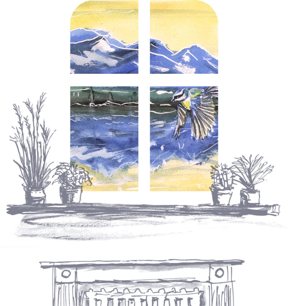 北欧の夏をイメージしたイラスト