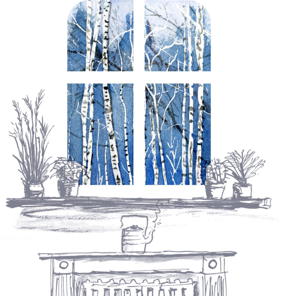 北欧の冬をイメージしたイラスト